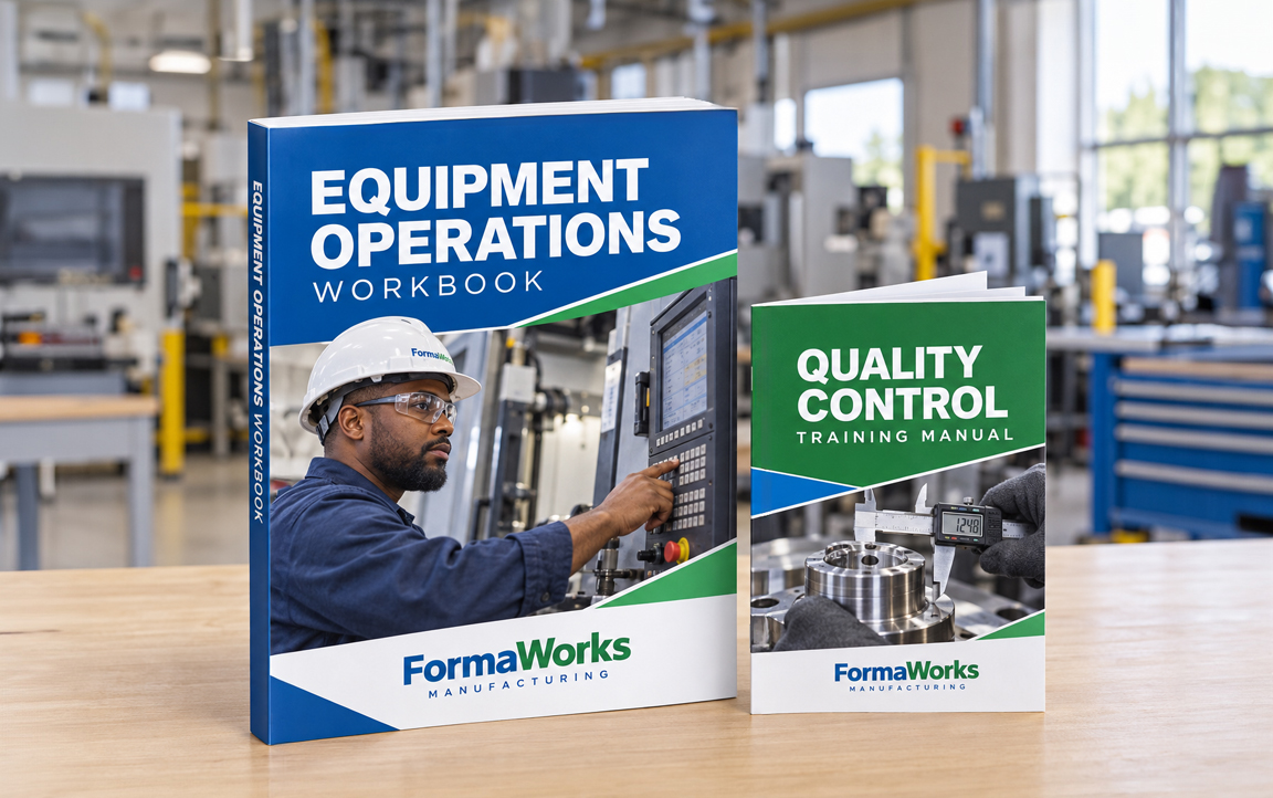 Training workbooks and equipment operation manuals
