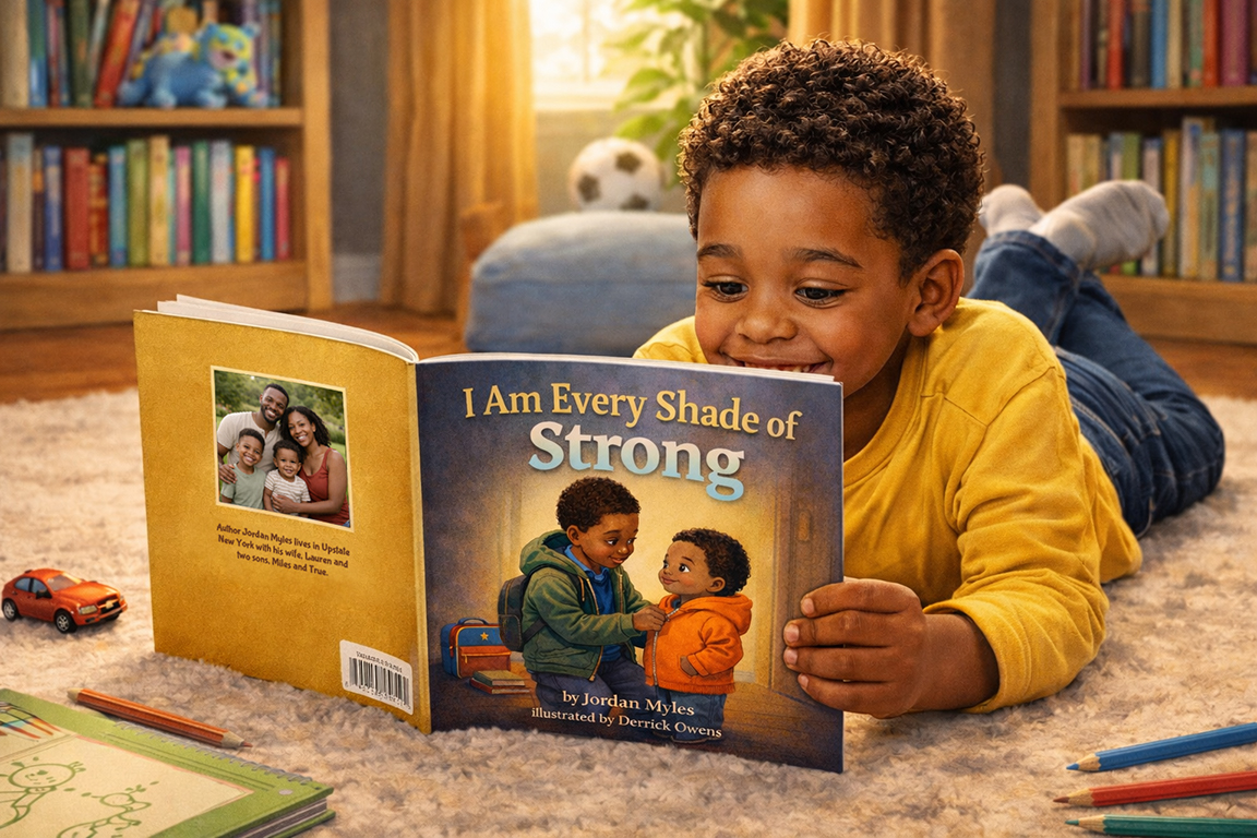 Child reading book